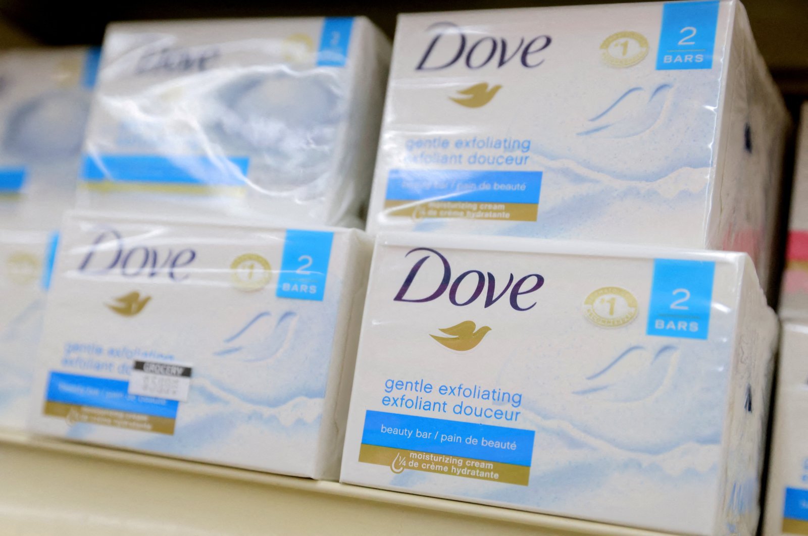 Dove, a brand of Unilever, is seen on display in a store in Manhattan, New York City, U.S., March 24, 2022. (Reuters Photo)
