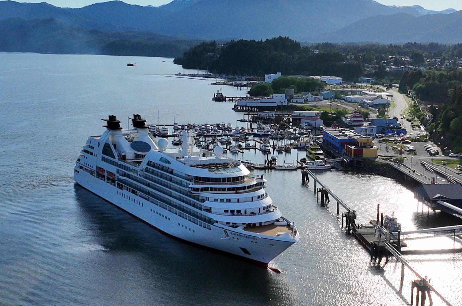 A cruise ship is seen near the Prince Rupert Cruise Port in British Columbia, Canada, in this undated file photo. (Courtesy of Global Ports Holding)