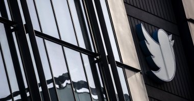 The Twitter logo is seen at the social media company's headquarters in San Francisco, U.S., Nov. 11, 2022. (AP Photo)