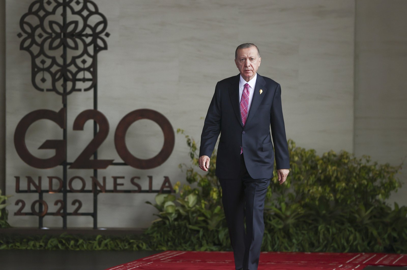President Recep Tayyip Erdoğan attends the G-20 Summit in Indonesia&#039;s Bali island, Nov. 15, 2022. (AA Photo)