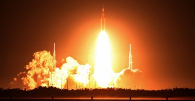 The Artemis I unmanned lunar rocket lifts off from launch pad 39B at NASA's Kennedy Space Center in Cape Canaveral, Florida, U.S., Nov. 16, 2022. (AFP Photo)