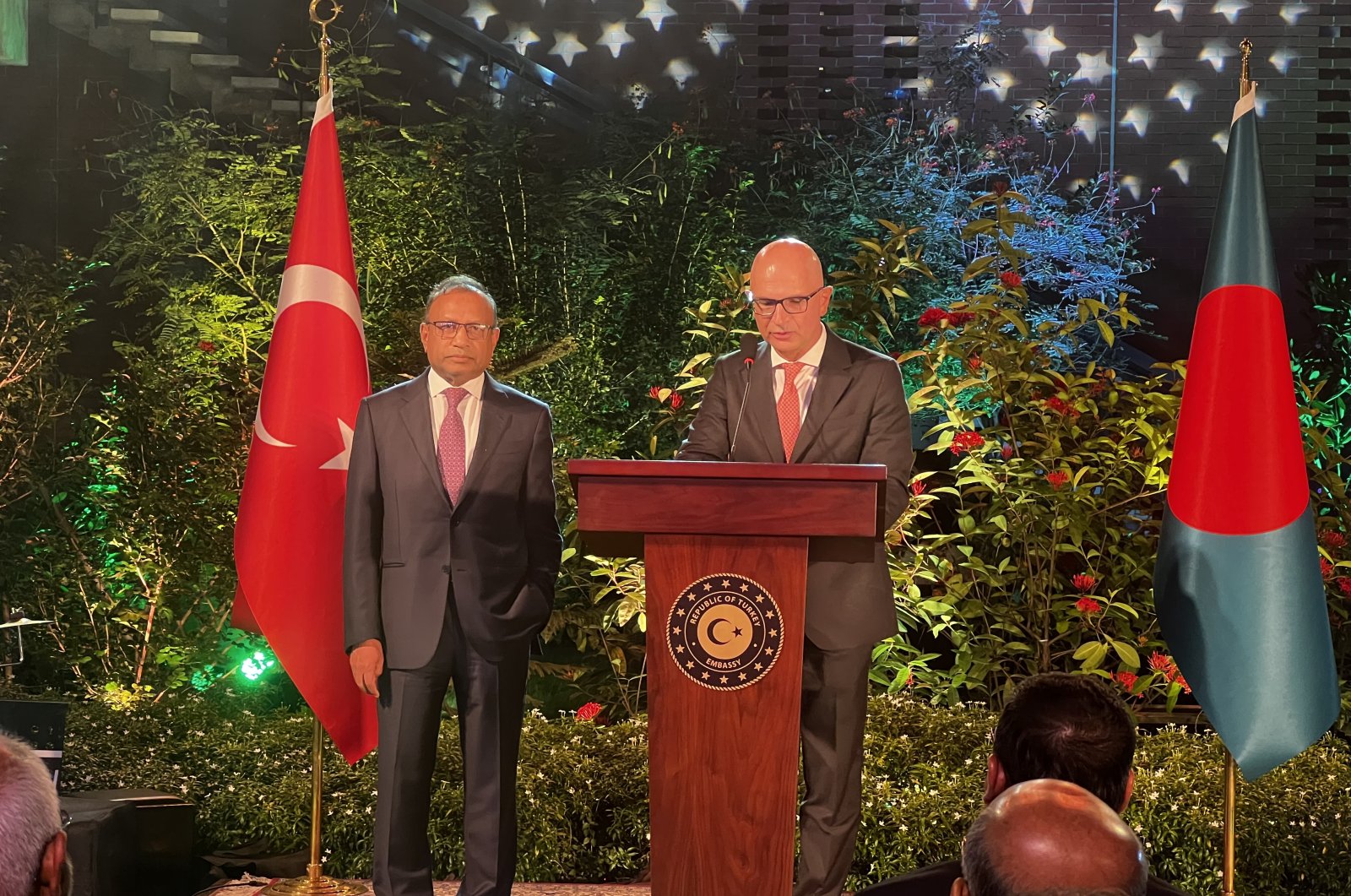 Ambassador Osman Turan speaks at an event celebrating the 99th anniversary of the Republic of Türkiye in Dhaka, Bangladesh, Nov. 1, 2022. (AA File Photo)