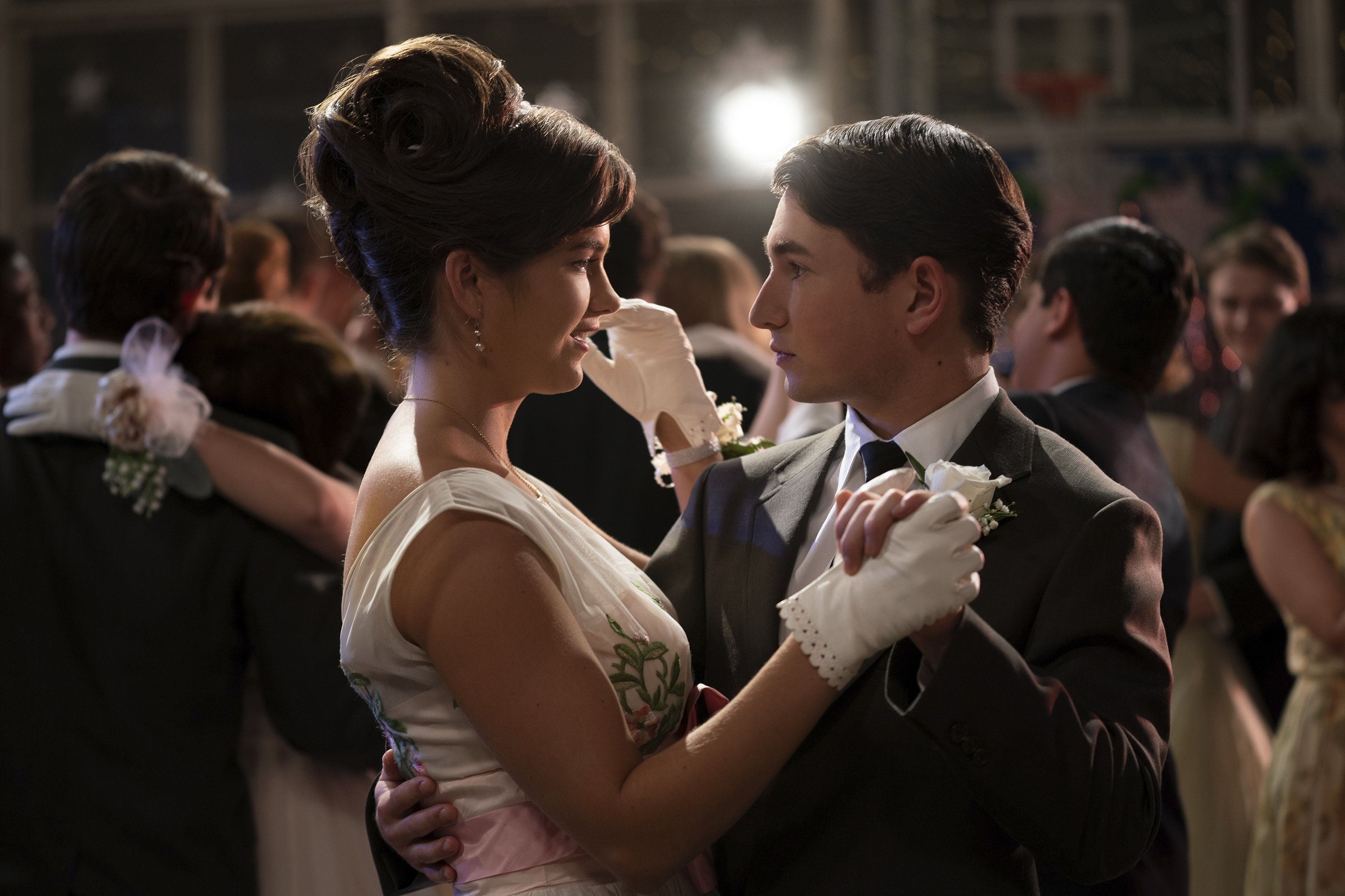 This image released by Universal Pictures and Amblin Entertainment shows Chloe East (L) and Gabriel LaBelle in a scene from 