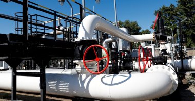 The Druzhba oil pipeline between Hungary and Russia is pictured at the Hungarian MOL Group's Danube refinery in Szazhalombatta, Hungary, May 18, 2022. (Reuters Photo)