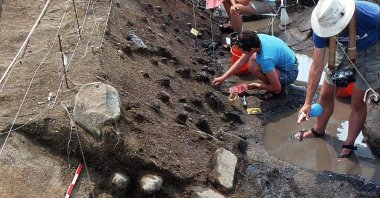Archaeologists excavate the ancient Gesher Benot Ya&#039;akov site in northern Israel. (Getty Images Photo)
