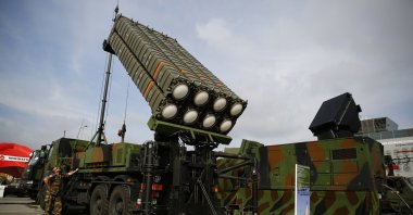 Soldiers present an anti-missile system SAMP/T by Thales at an international military fair in Kielce, southern Poland, Sept. 2, 2014. (Reuters Photo)