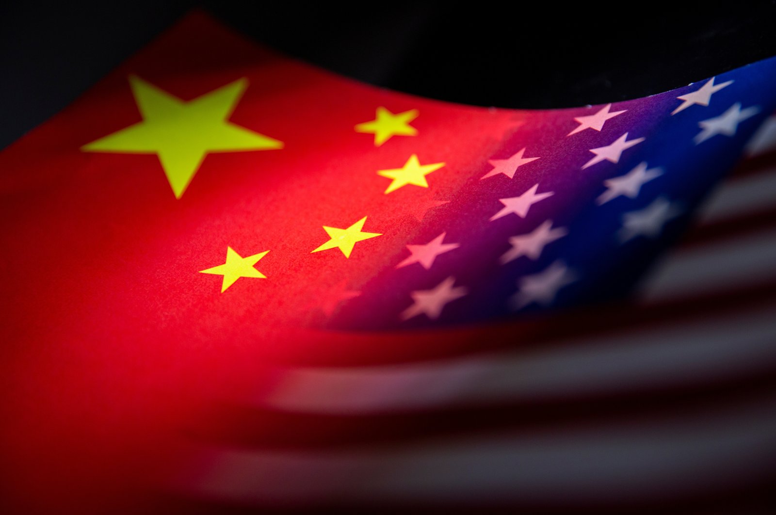 China&#039;s and U.S. flags are seen printed on paper in this illustration taken Jan. 27, 2022. (Reuters Photo)