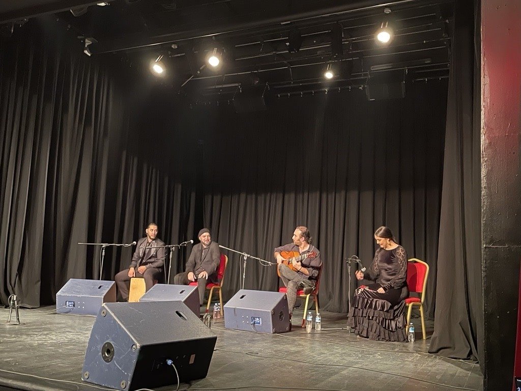 (L-R) Adrian Jimenez Garcia, Rafita de Madrid, Kerem Can Özpekel and Sara Sanchez are seen during their performance, Istanbul, Türkiye, Oct. 16, 2022. (Photo by Buse Keskin)