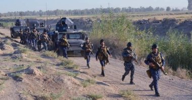 Iraqi security forces lead an operation against the terrorist organization Daesh in the south of the Iraqi province Kirkuk, Iraq, Oct. 23, 2022. (AA Photo)
