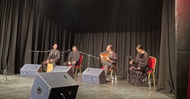 (L-R) Adrian Jimenez Garcia, Rafita de Madrid, Kerem Can Özpekel and Sara Sanchez are seen during their performance, Istanbul, Türkiye, Oct. 16, 2022. (Photo by Buse Keskin)