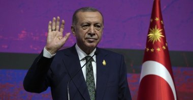 President Recep Tayyip Erdoğan gestures as he speaks during a press conference on the sidelines of the G20 Leaders' Summit at Nusa Dua in Bali, Indonesia, Nov. 16, 2022. (AP Photo)