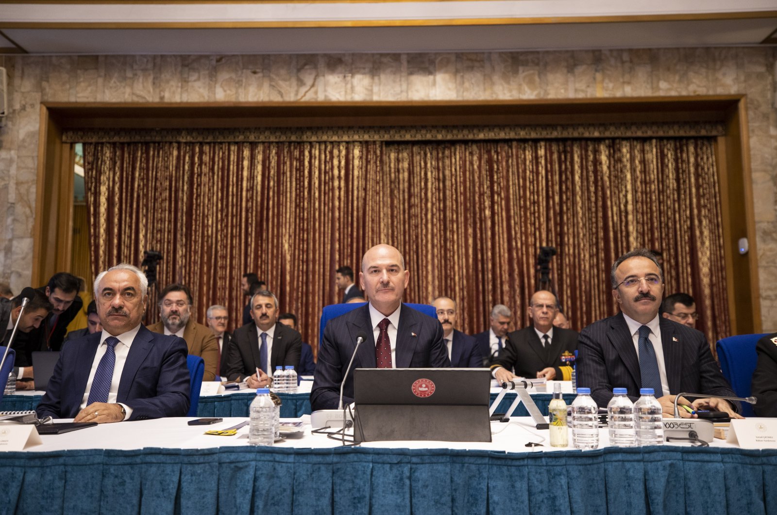 Interior Minister Süleyman Soylu (C) addresses a Parliament committee in the capital Ankara, Türkiye, Nov. 18, 2022. (AA Photo)