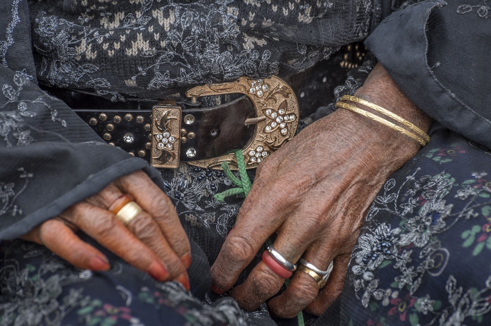 A woman wearing traditional ornaments of jewelry, Şanlıurfa, Türkiye. (Getty Images Photo)