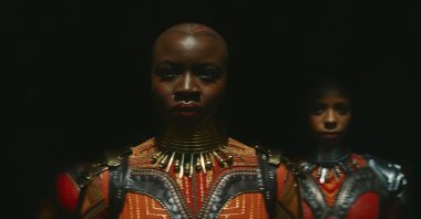 This image released by Marvel Studios shows Danai Gurira in a scene from &quot;Black Panther: Wakanda Forever.&quot; (AP Photo)