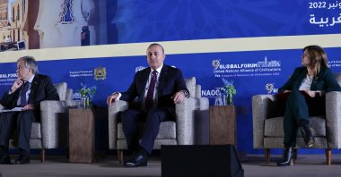 Foreign Minister Mevlüt Çavuşoğlu attends the 9th Global Forum of the United Nations Alliance of Civilizations (UNAOC) in Fez, Morocco, Nov. 22, 2022. (AA Photo)