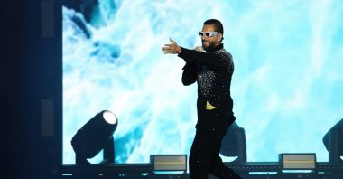 Colombian singer Maluma performs during the opening of the FIFA fan festival at Al Bidda Park, Doha, Qatar, Nov. 19, 2022. (Reuters Photo)