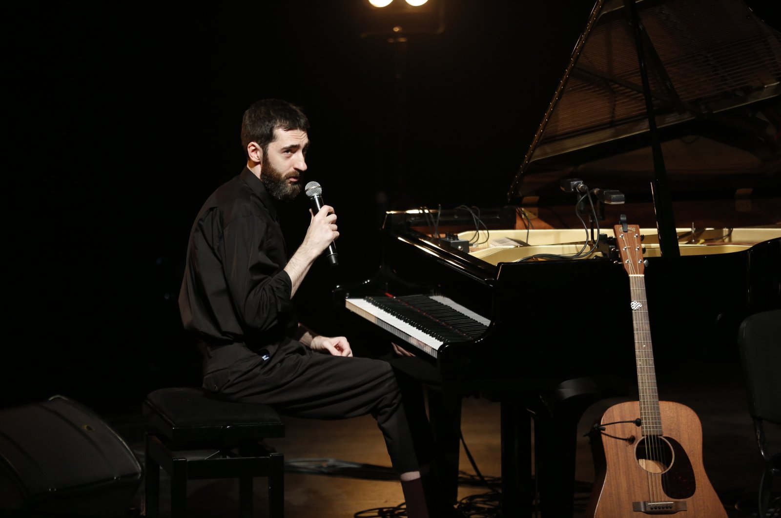 Composer and pianist Evgeny Grinko during the Başakşehir concert, Istanbul, Türkiye, Oct. 20, 2022. (AA Photo)