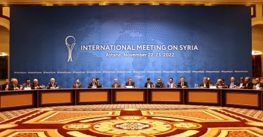 Türkiye, Russia and Iran hold the 19th Astana talks on "Syria" in Astana, the capital of Kazakhstan, Nov. 23, 2022. (AA Photo)