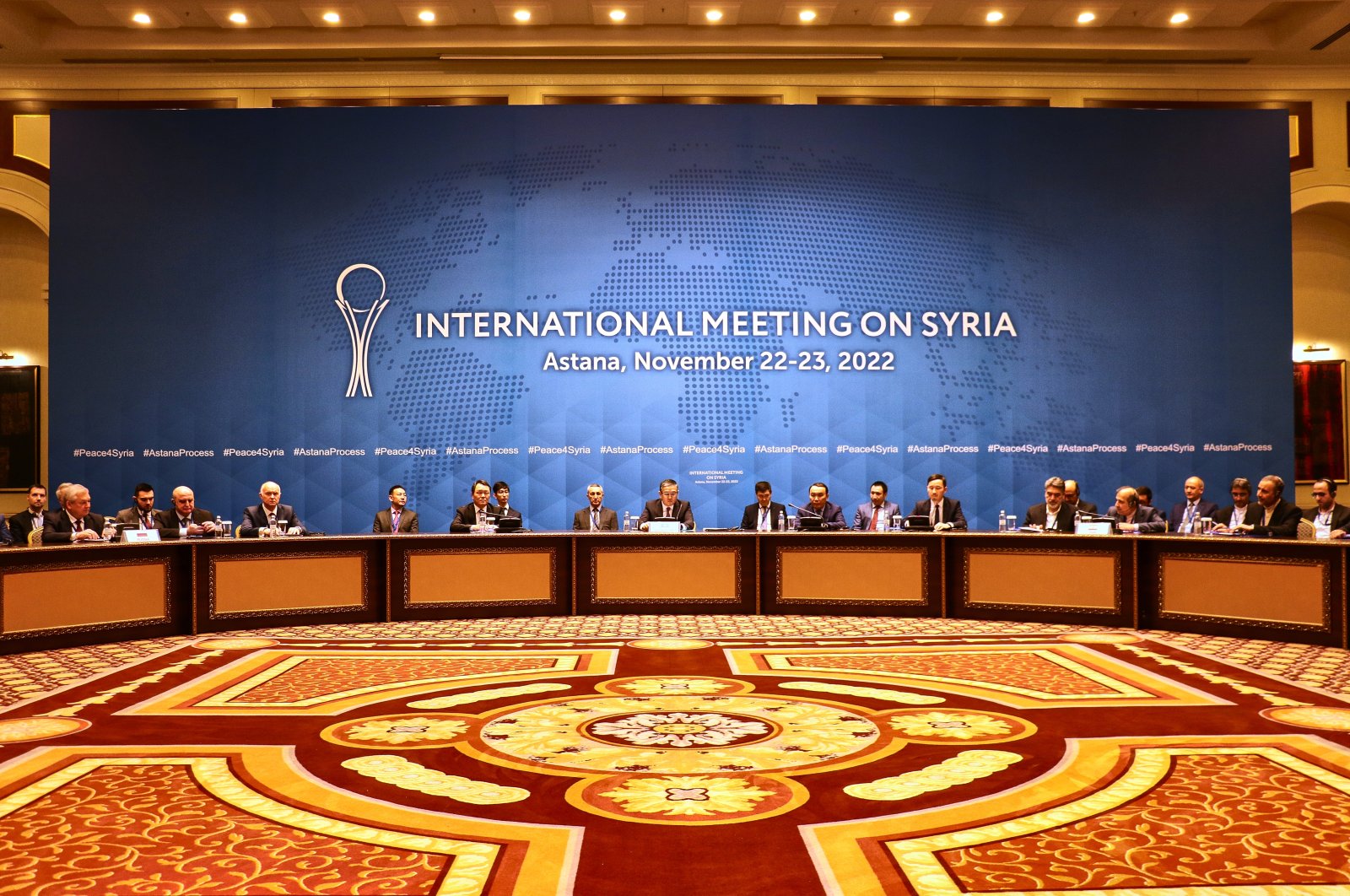 Türkiye, Russia and Iran hold the 19th Astana talks on "Syria" in Astana, the capital of Kazakhstan, Nov. 23, 2022. (AA Photo)