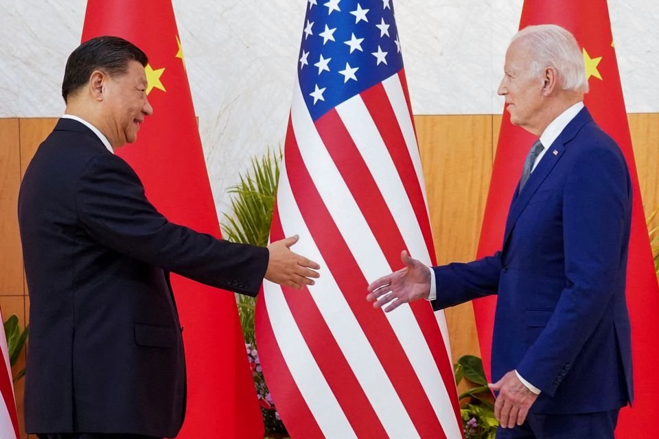 U.S. President Joe Biden meets with Chinese President Xi Jinping on the sidelines of the G20 leaders&#039; summit in Bali, Indonesia, Nov. 14, 2022. (Reuters Photo)