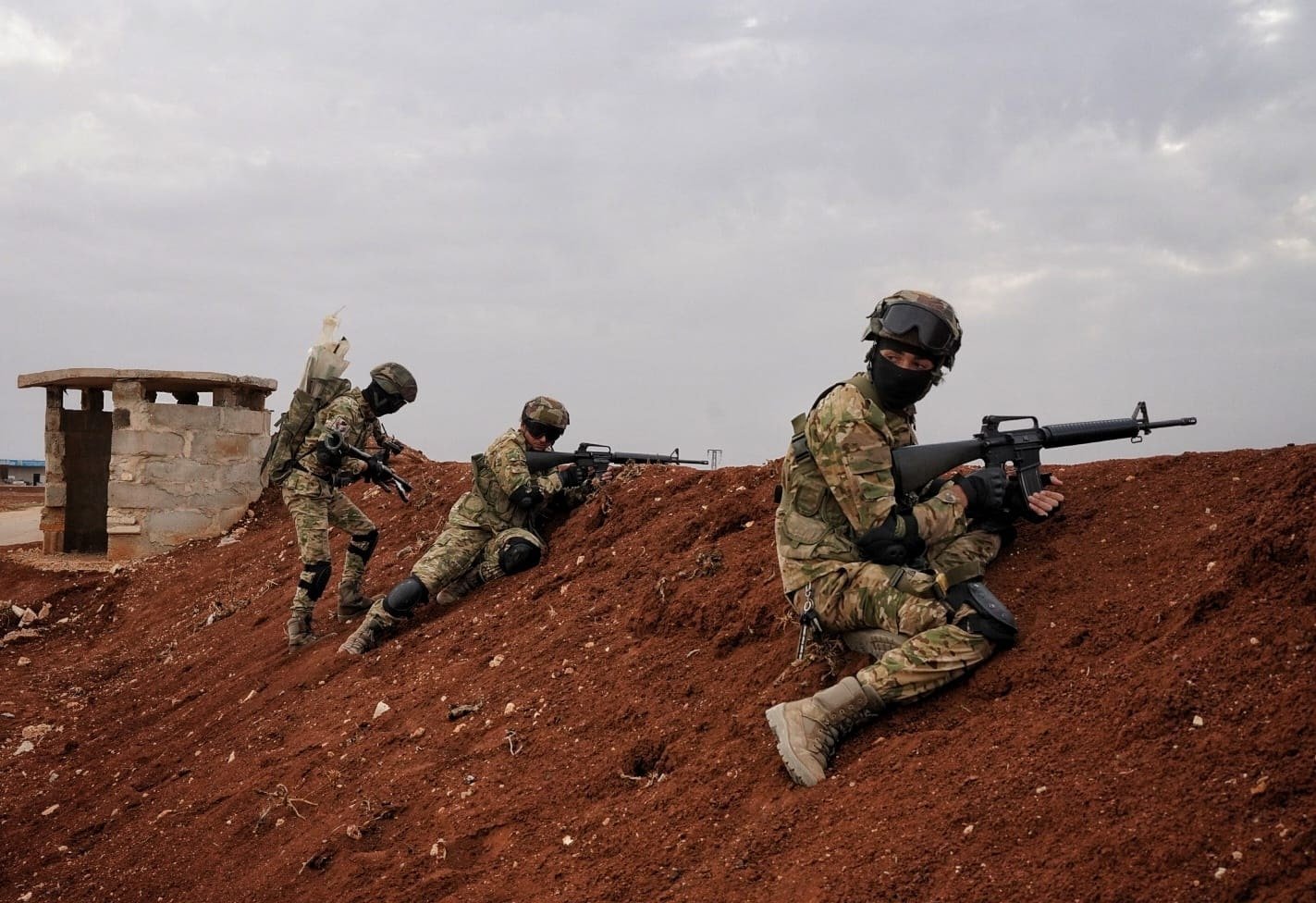 Turkish-backed Syrian forces in northern Syria, Nov. 24, 2022. (Photo by Uğur Yıldırım)