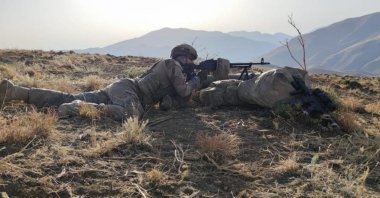A Turkish soldier is seen during an Eren Blockade Operation in Bitlis, eastern Türkiye, Nov. 5, 2022. (AA Photo)