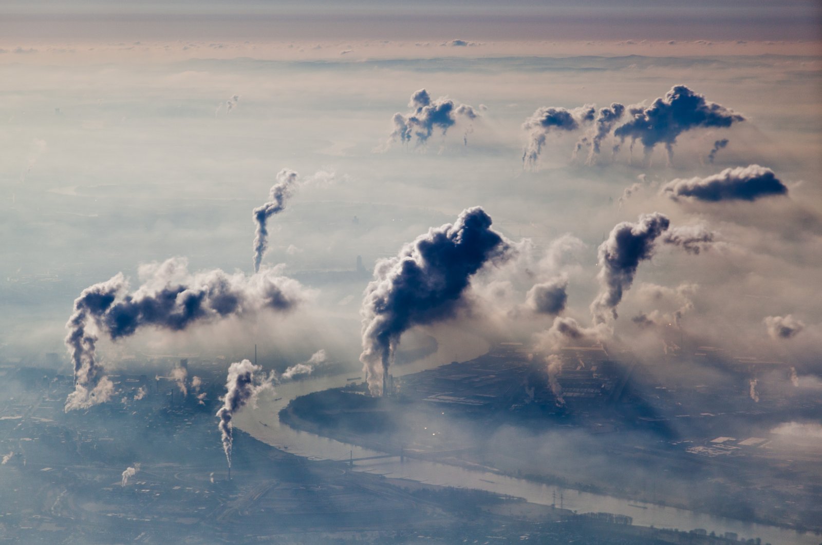 Arial view of German industrial area, Feb. 4, 2012. (Getty Images Photo)