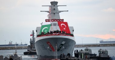 The third MILGEM ship built for Pakistan, Istanbul, Türkiye, Nov. 27, 2022. (AA Photo)