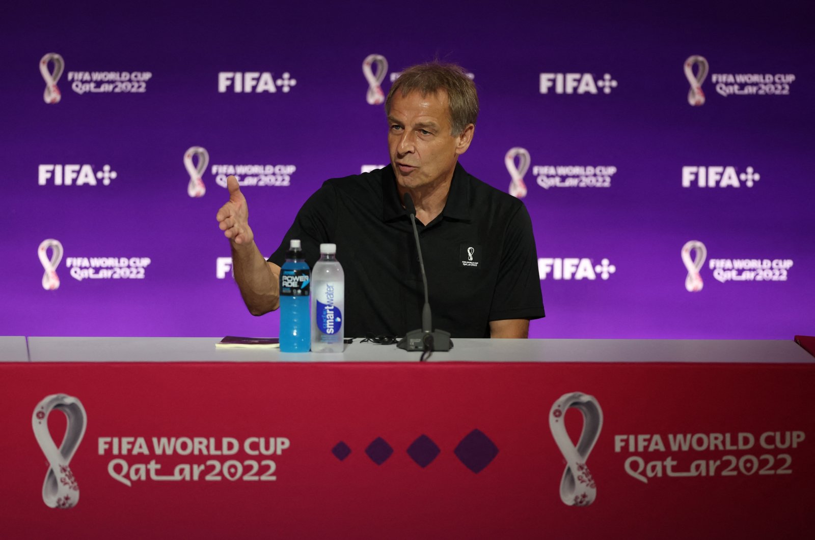 FIFA technical study group member Jurgen Klinsmann during a press conference at the Main Media Center, Doha, Qatar, Nov. 19, 2022. (Reuters Photo)