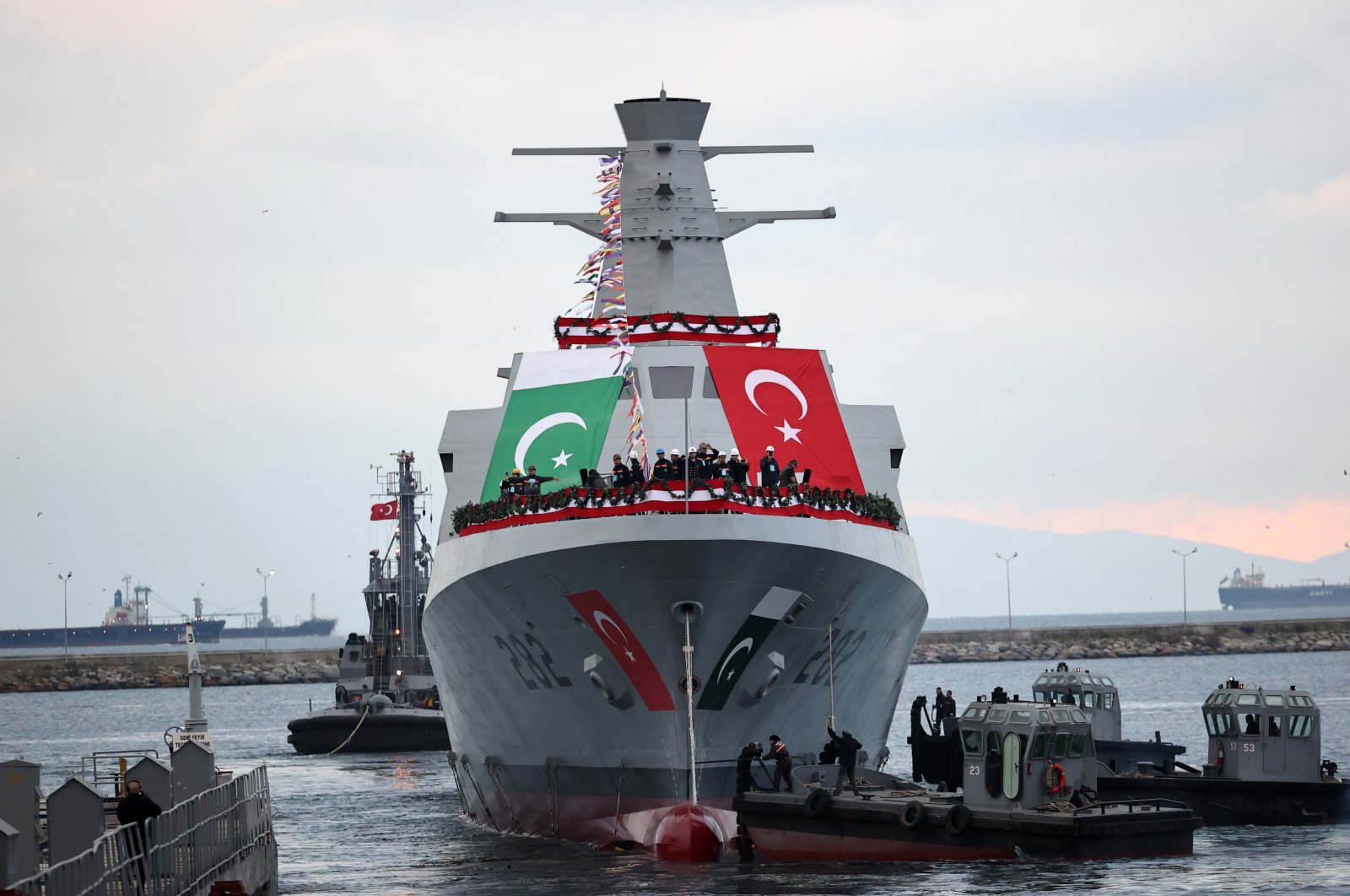 The third MILGEM ship built for Pakistan, Istanbul, Türkiye, Nov. 27, 2022. (AA Photo)