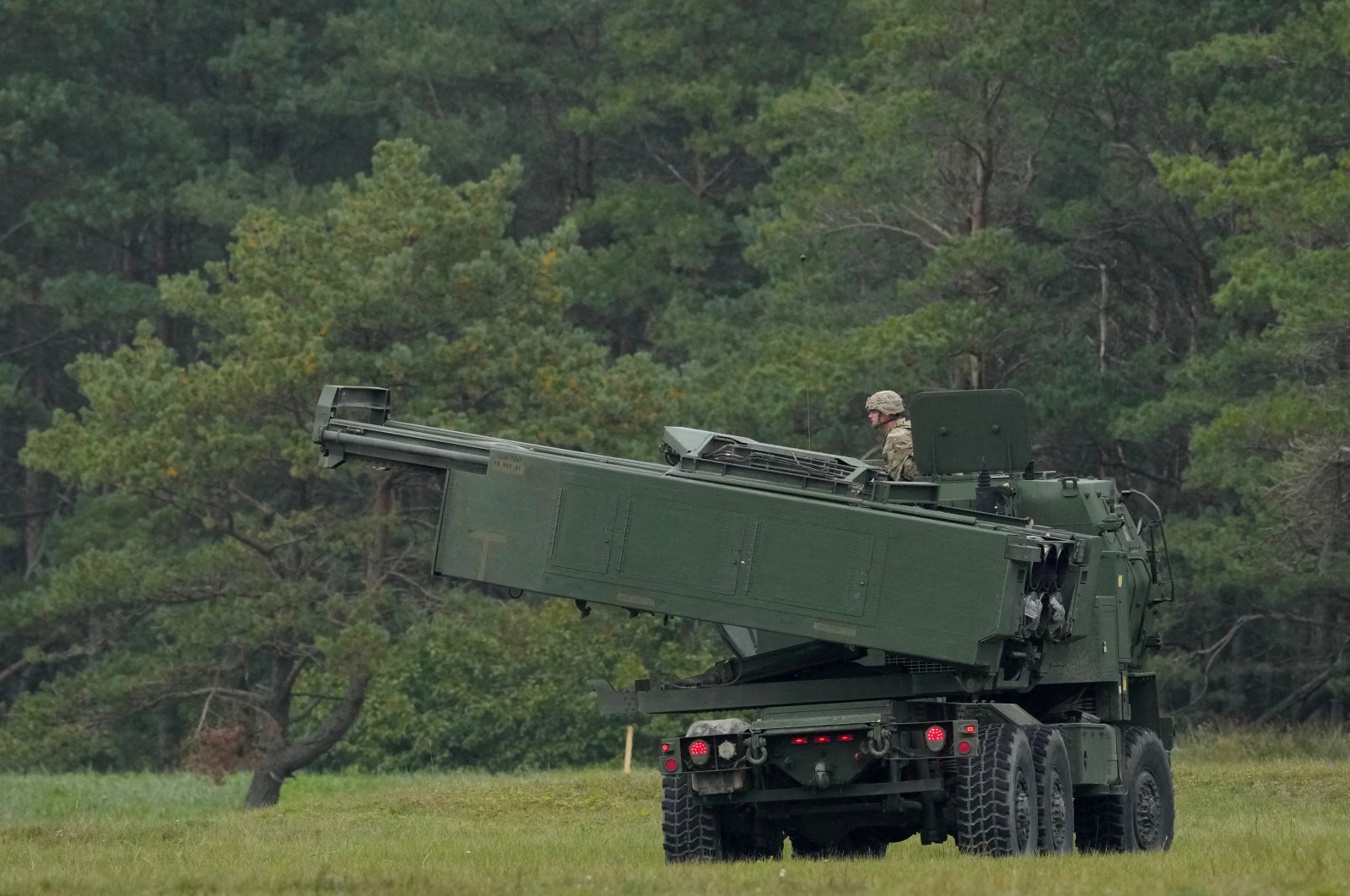 An M142 High Mobility Artillery Rocket System (HIMARS) takes part in a military exercise near Liepaja, Latvia, Sept. 26, 2022. (Reuters Photo)