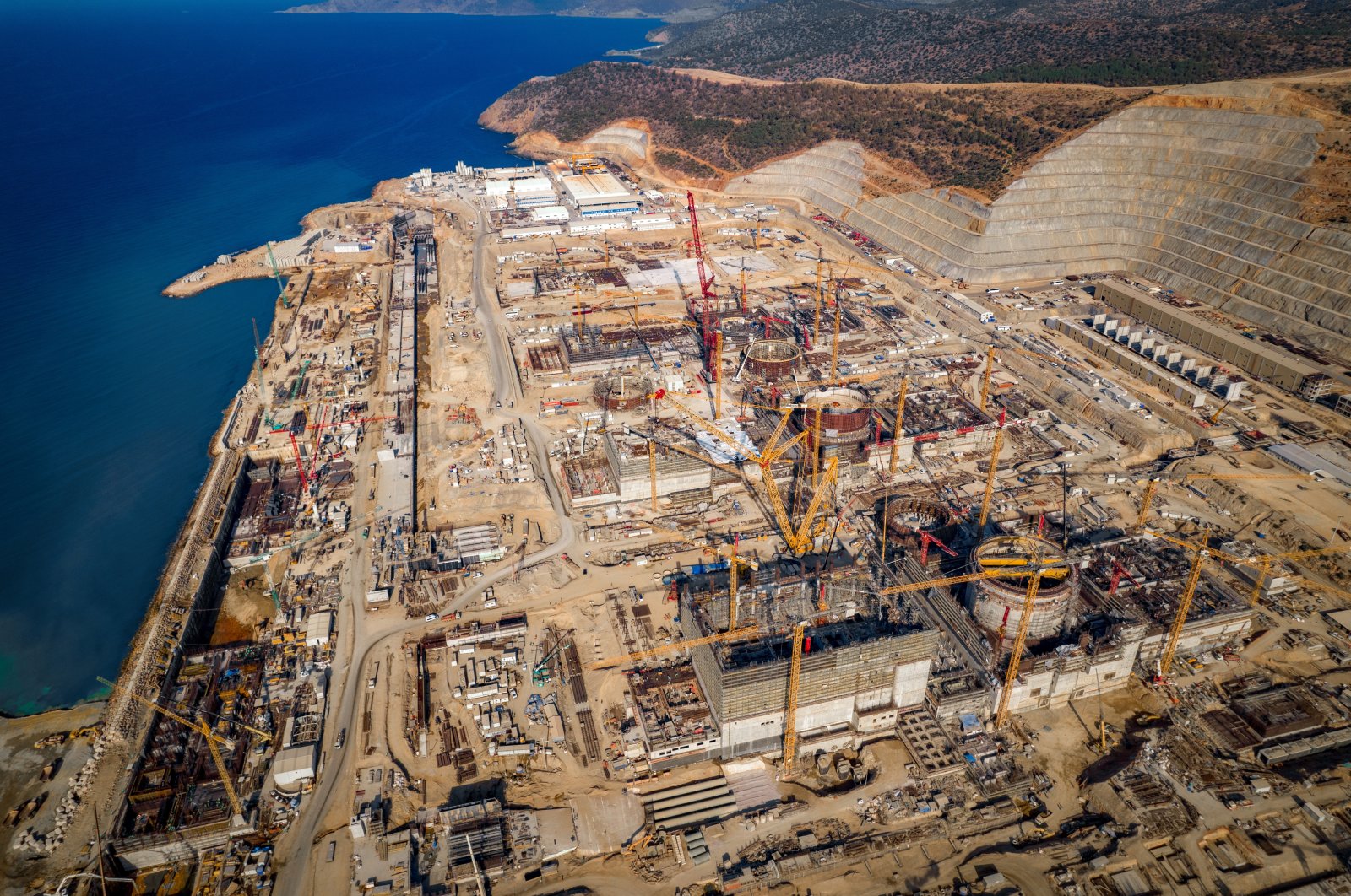 The construction site of the Akkuyu Nuclear Power Plant in southern Mersin province, Türkiye, Nov 19, 2022. (AA Photo)