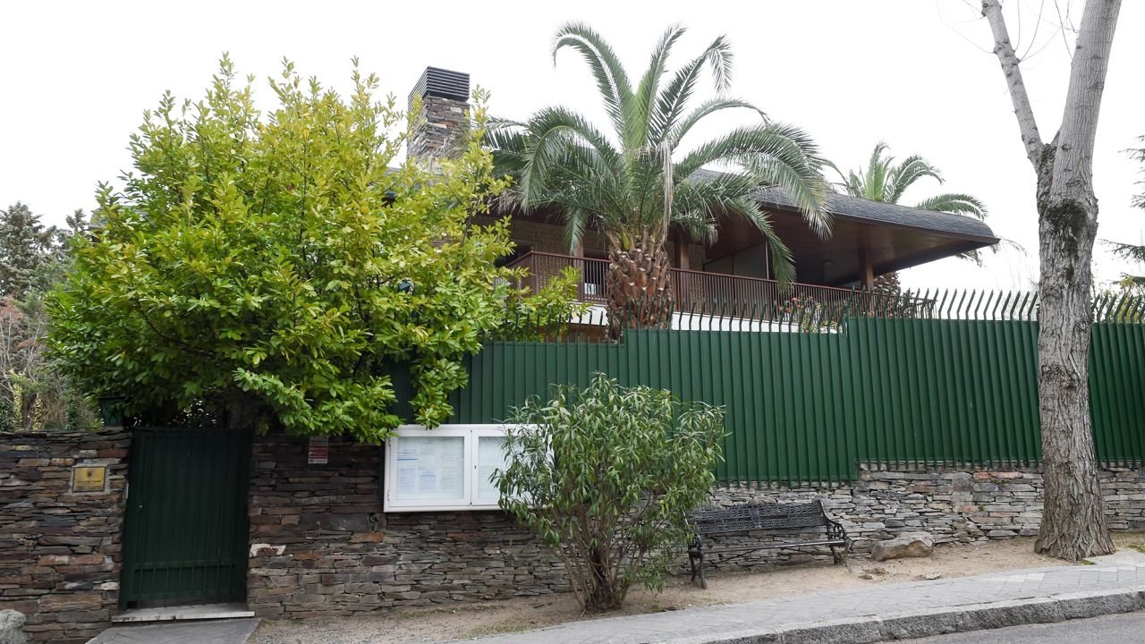 The Ukrainian embassy is seen in this undated photo in northeast Madrid, Spain.