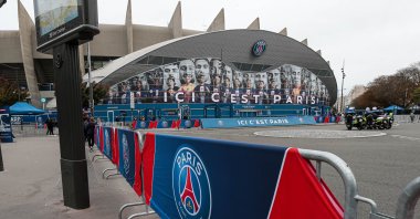General view outside the stadium prior to the UEFA Champions League group H match between Paris Saint-Germain and Maccabi Haifa FC at Parc des Princes, Paris, France, Oct. 25, 2022. (Getty Images Photo)