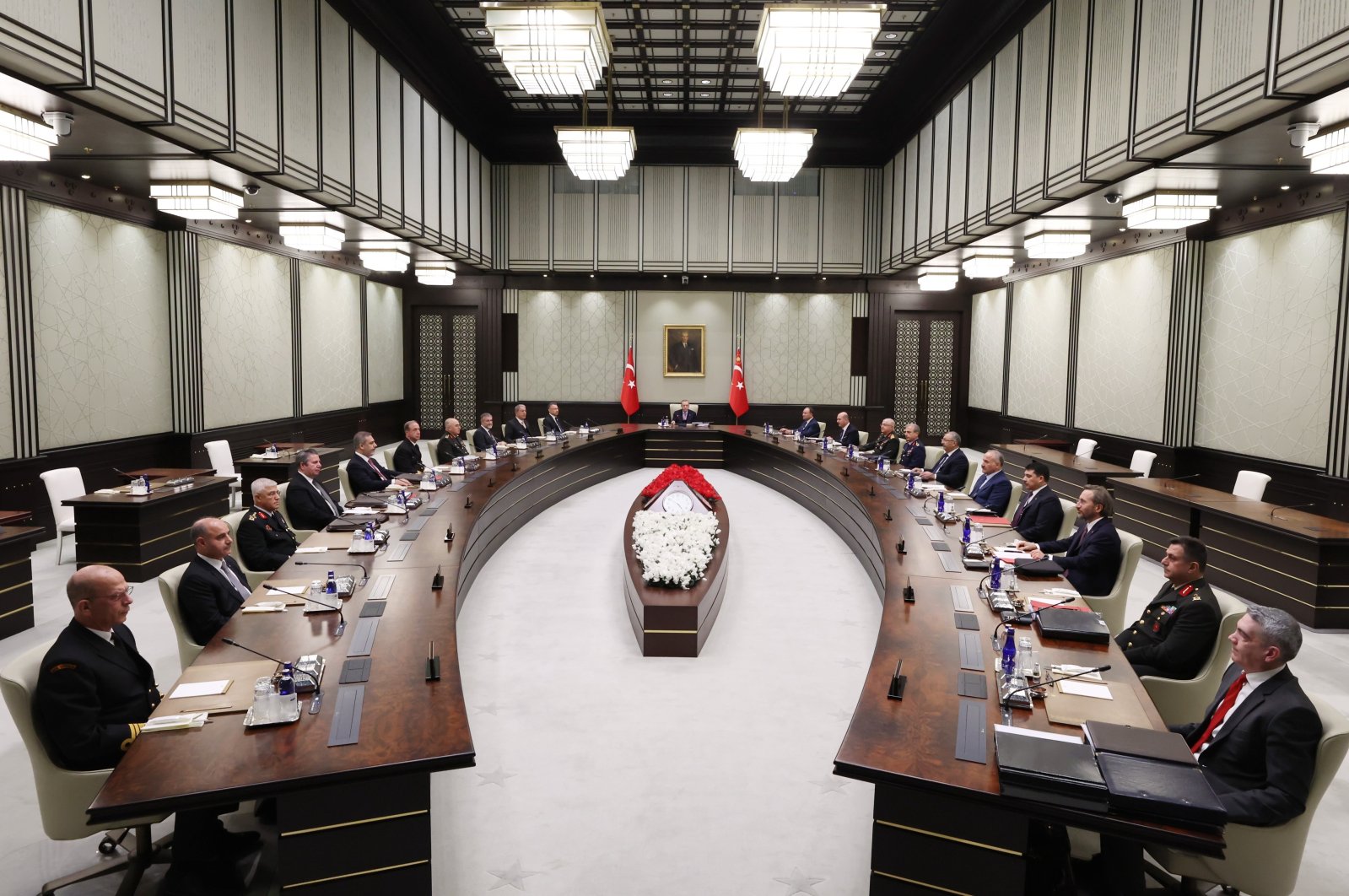 President Recep Tayyip Erdoğan chairs National Security Council meeting in Ankara, Dec. 1, 2022. (IHA Photo)