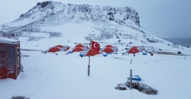 A Turkish research base on Robert Island, in Antarctica, Dec. 2, 2022. (DHA Photo)