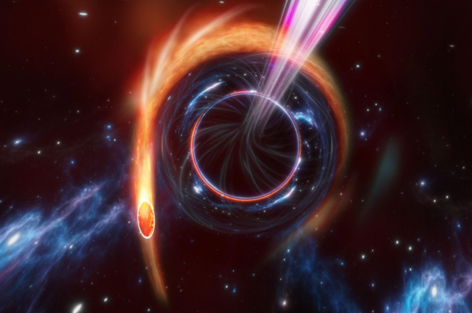 Kekerasan kosmik ekstrem: Lubang hitam yang rakus memusnahkan bintang