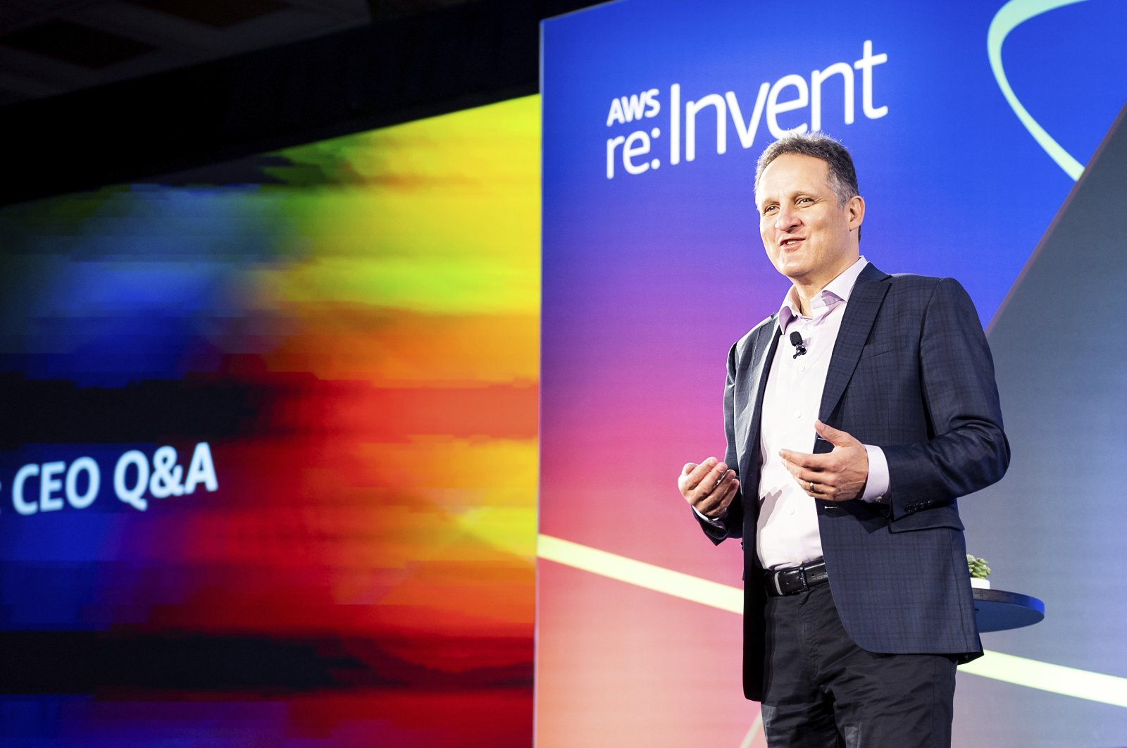 Amazon Web Services (AWS) CEO Adam Selipsky speaks at AWS re:Invent 2022, a conference hosted by Amazon Web Services, Nov. 30, 2022, in Las Vegas, U.S. (AP Photo)