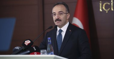Türkiye's Deputy Interior Minister Ismail Çataklı speaks at a monthly briefing in the capital Ankara on Dec. 5, 2022. (AA Photo)