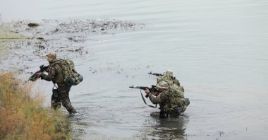 Turkish and Azerbaijani armed forces hold a joint exercise in Azerbaijan, Dec. 6, 2022. (AA Photo)