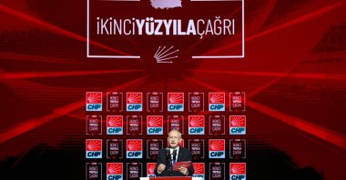 Turkish main opposition Republican People's Party (CHP) Chairperson Kemal Kılıçdaroğlu speaks at his party's "Call to the Second Century" event in Istanbul on Dec. 4, 2022. (AA Photo)