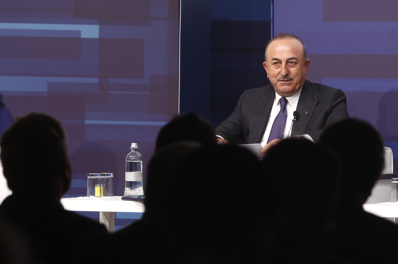 Foreign Minister Mevlüt Çavuşoğlu is seen at the 8th Edition of the Mediterranean Dialogues Conference in Rome, Italy, Dec. 2, 2022 (AA Photo)