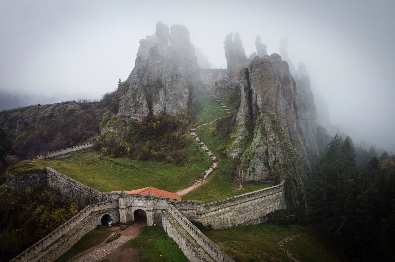 The Belogradchik fortress, northwestern region of Bulgaria, Nov. 29, 2022. (AFP Photo)