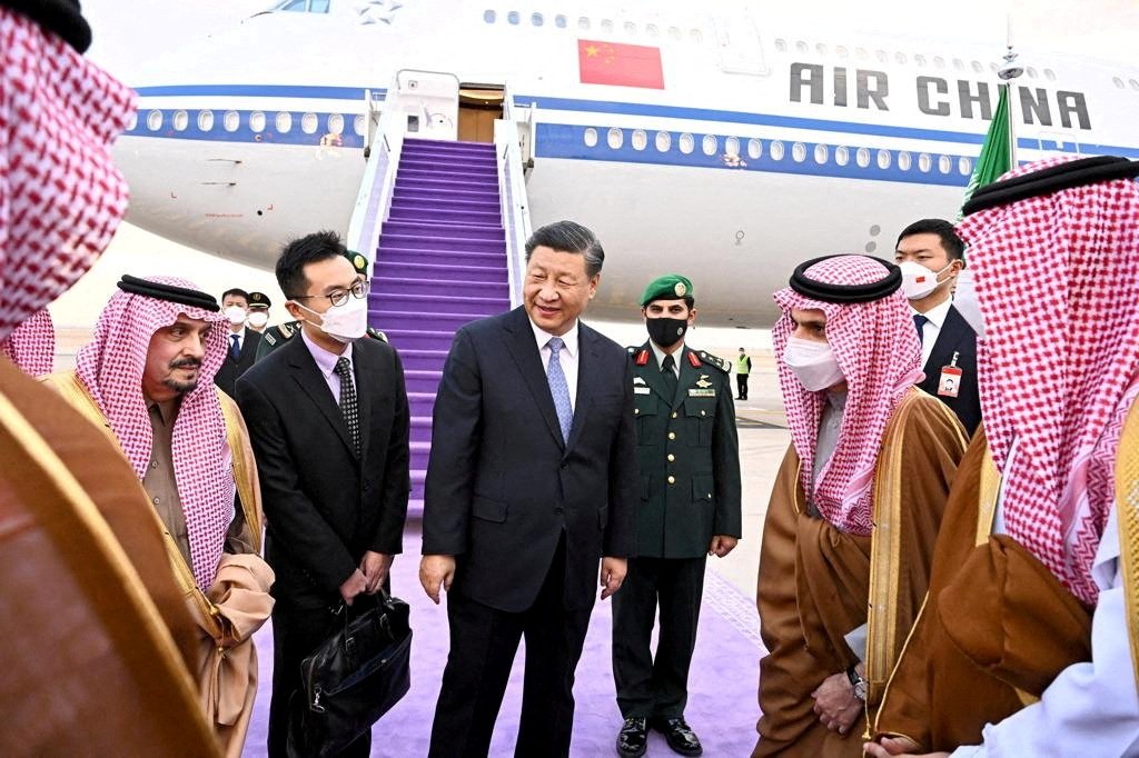 Chinese President Xi Jinping arrives in Riyadh, Saudi Arabia, Dec. 7, 2022. (Reuters Photo)