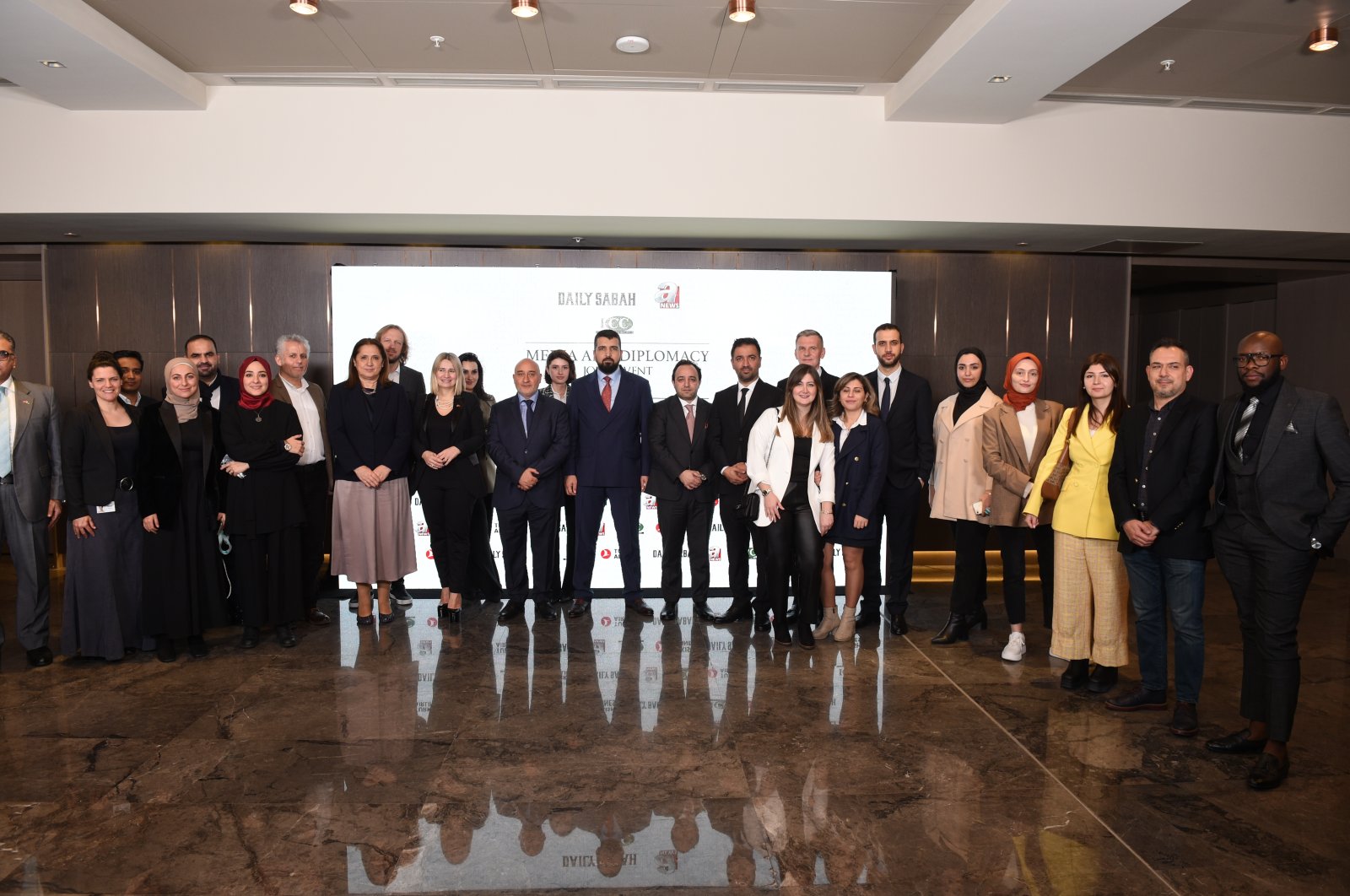 Daily Sabah editors and executives at the Media and Diplomacy event held in the Turkuvaz Media Center in Istanbul, Dec. 7, 2022. 