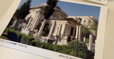 A photograph by Japanese photographer Sachiko Shibusawa seen at the "Human Landscapes from Istanbul" exhibition, Tokyo, Japan, Dec. 7, 2022. (AA Photo)