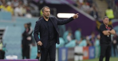 Head coach of Germany, Hansi Flick, reacts during the FIFA World Cup 2022 Group E football match between Costa Rica and Germany at Al Bayt Stadium, Al Khor, Qatar, Dec. 1, 2022. (EPA Photo)