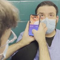 An artificial intelligence-supported application eMoglobin detects anemia levels in seconds, Dec. 11, 2022, (DHA Photo)