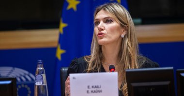 Greek politician and European Parliament Vice President Eva Kaili at an event in Brussels, Belgium, Dec. 7, 2022. (AFP Photo)
