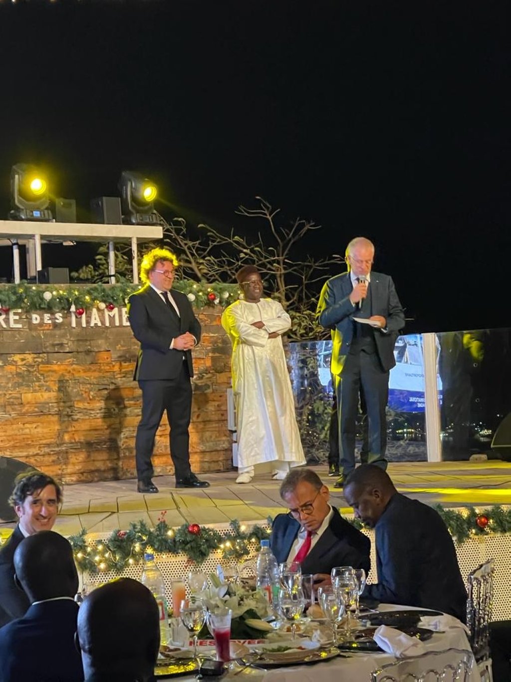 LAS’s Director-General Aşkın Demir (Left) at the ceremony in Dakar, in this photo provided on Dec. 12, 2022. (Turkish Embassy in Dakar, Handout)